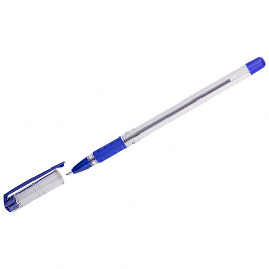 Ручка шариковая OfficeSpace "School" синяя, 1,0мм, грип, на масляной основе