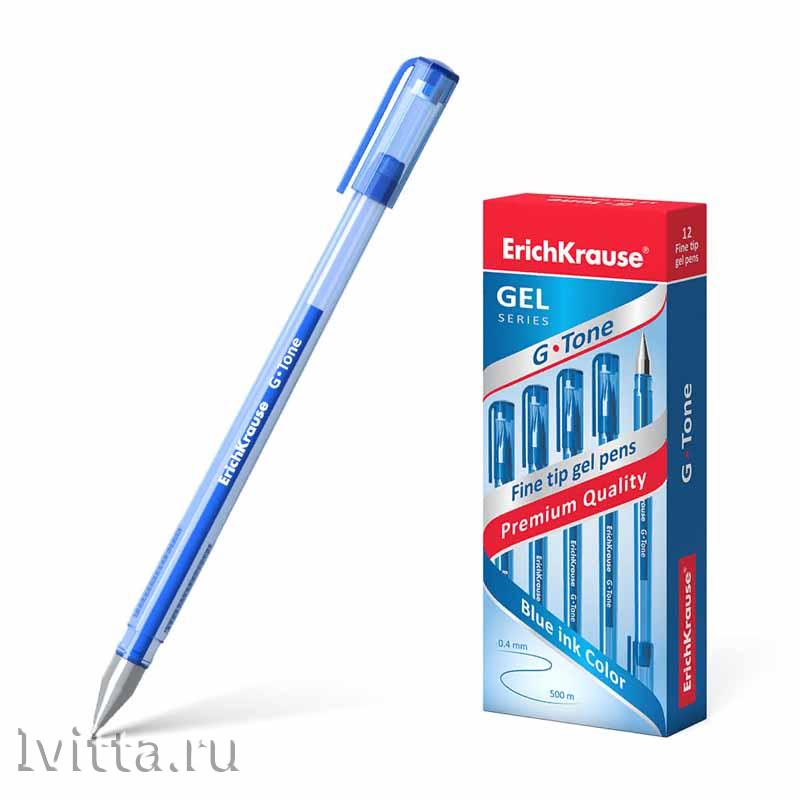 Ручка гелевая ErichKrause® G-Tone, цвет чернил синий
