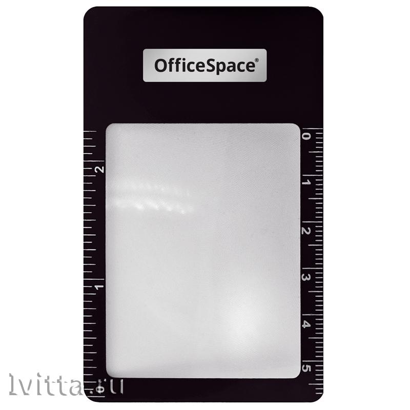Закладка-лупа OfficeSpace, 85*55мм, с линейкой, 3-х кратное увеличение
