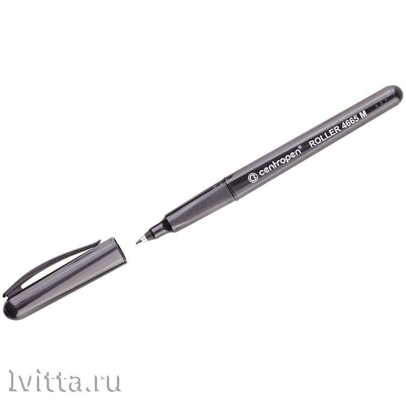 Ручка-роллер Centropen 4665 черная, 0,7мм, трехгранная