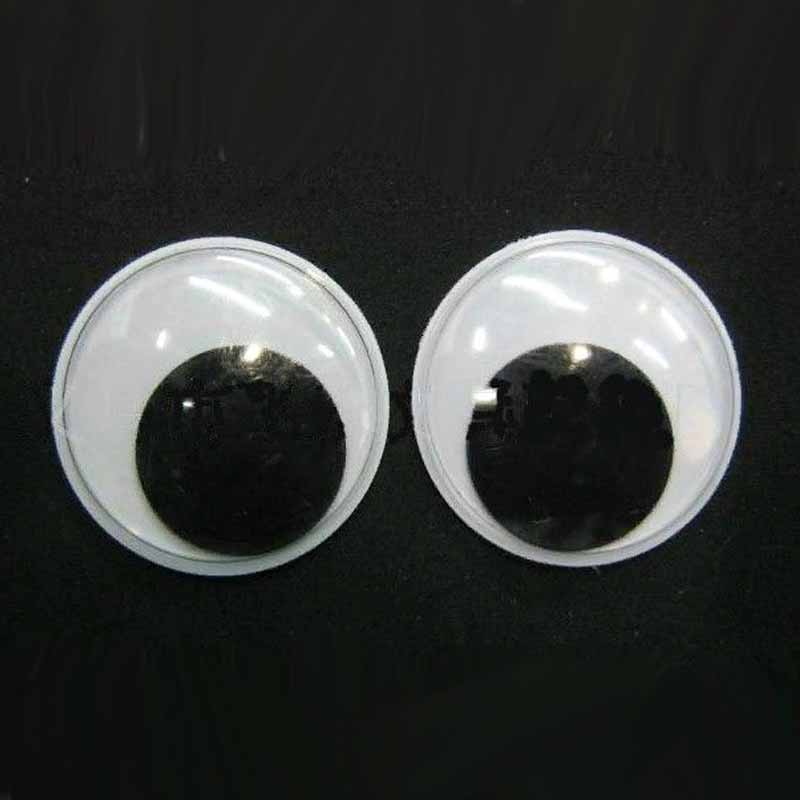 Глазки подвижные круглые (пластик) d=35мм, 2шт. в упаковке