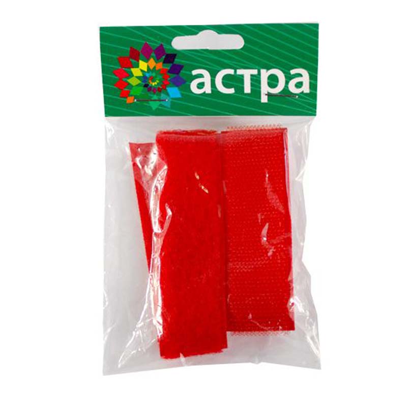 Застежка-липучка (лента контактная красная) 25мм Astra&Craft