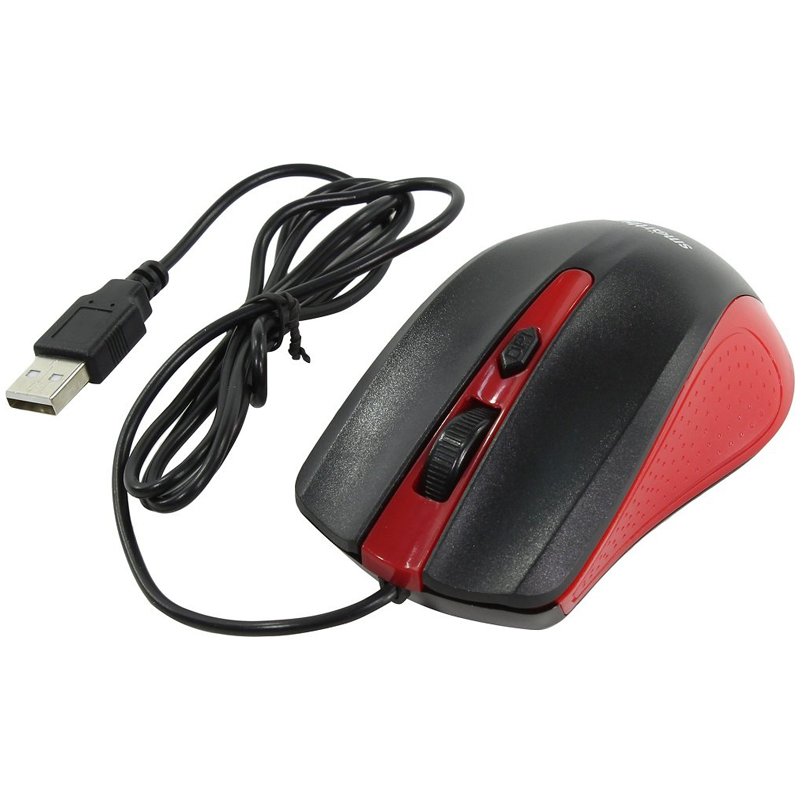 Мышь Smartbuy ONE 352, USB, красный, черный, 3btn Roll