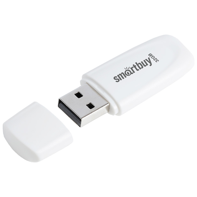 Память Smart Buy "Scout"  32GB, USB 2.0 Flash Drive, белый