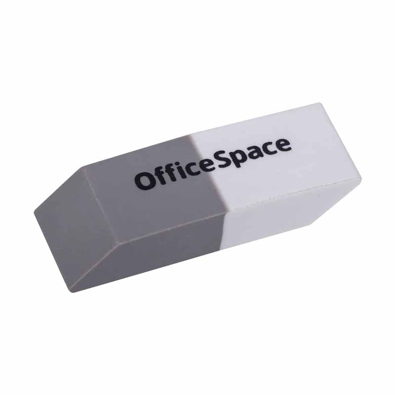 Ластик OfficeSpace, скошенный, комбинированный, 41*14*8мм