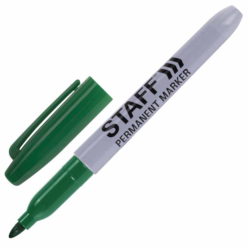 Маркер перманентный STAFF Everyday PM-233 зеленый, 2мм