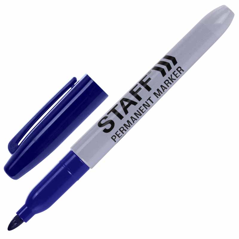 Маркер перманентный STAFF Everyday PM-233 синий, 2мм