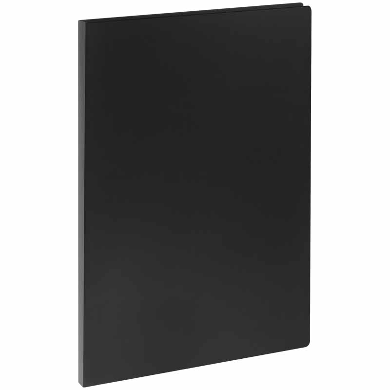 Папка с боковым зажимом СТАММ А4, 14мм, 500мкм, пластик, черная