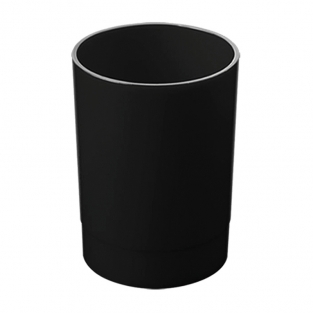 Подставка-стакан СТАММ Лидер, пластиковая, круглая, черная