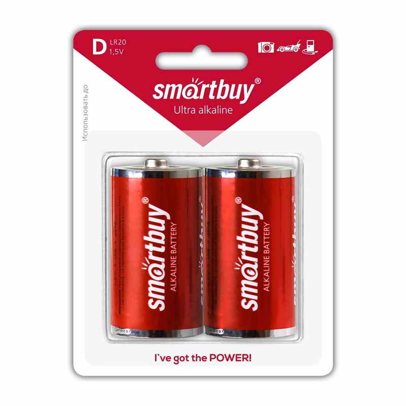 Батарейка Smartbuy LR20/373 BL2