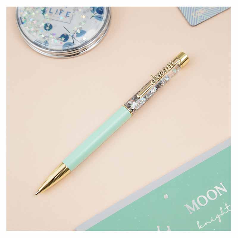 Ручка шариковая автоматическая MESHU "Dream sand" синяя, 1,0мм, подарочная упаковка