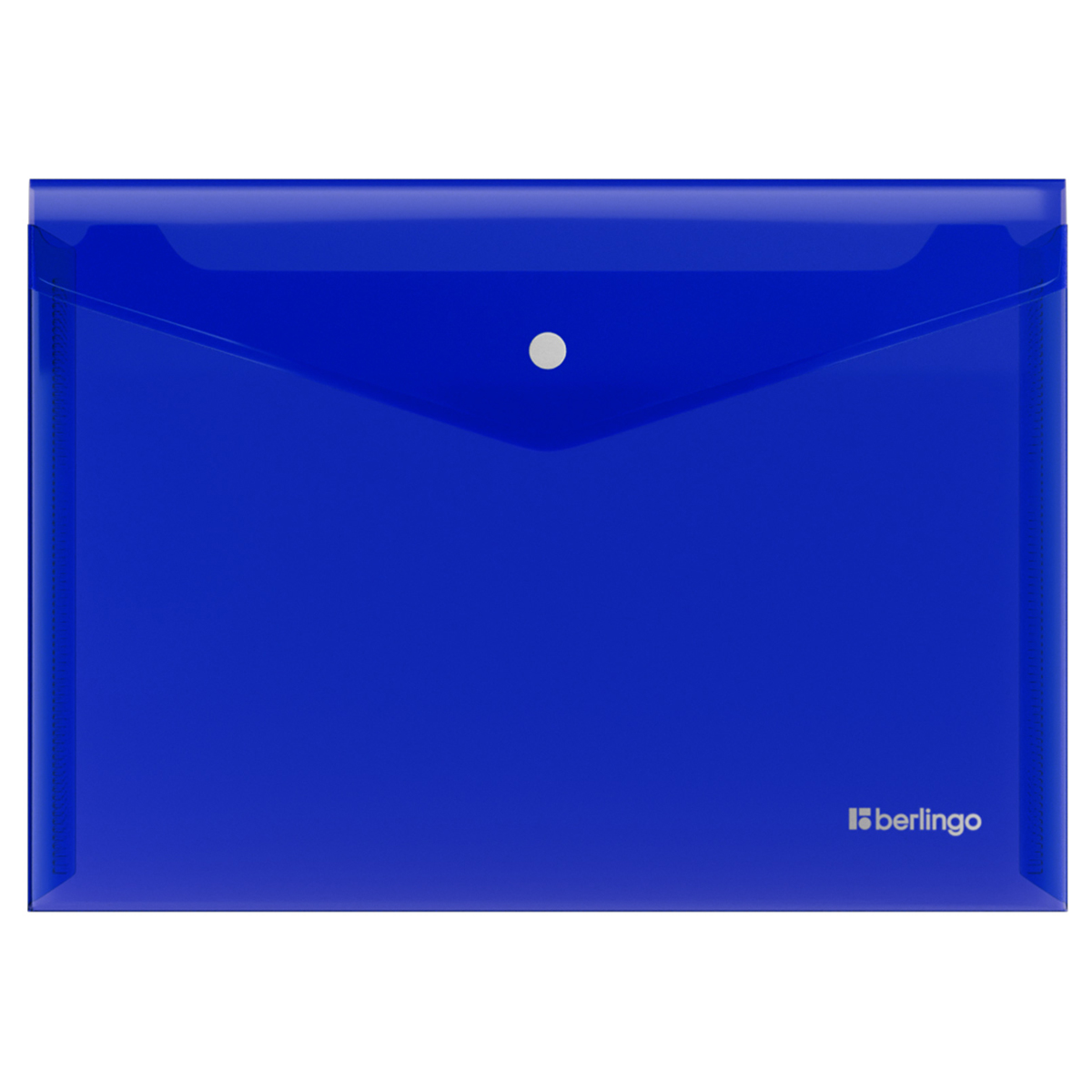 Папка-конверт на кнопке Berlingo "No Secret", А4, 200мкм, синяя