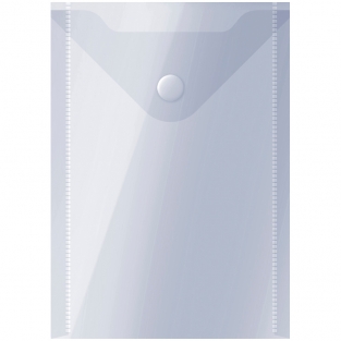 Папка-конверт на кнопке А6 (105*148мм), 150мкм, прозрачная