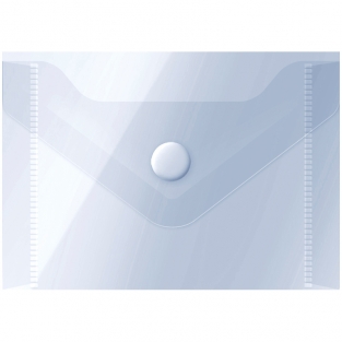 Папка-конверт на кнопке А7 (74*105мм), 150мкм, прозрачная