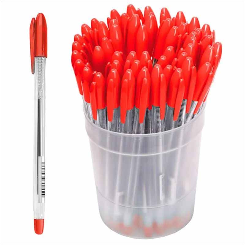 Ручка шариковая СТАММ VeGa, 0,7мм, красная