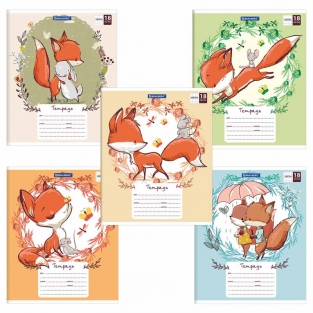 Тетрадь 18 листов Brauberg Cute Fox (клетка)