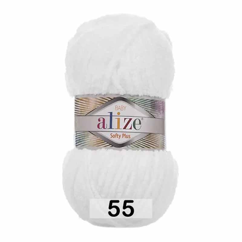 Пряжа Alize Softy Plus (55 белый)