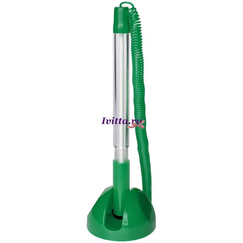 Ручка шариковая настольная (синяя) Зеленый корпус