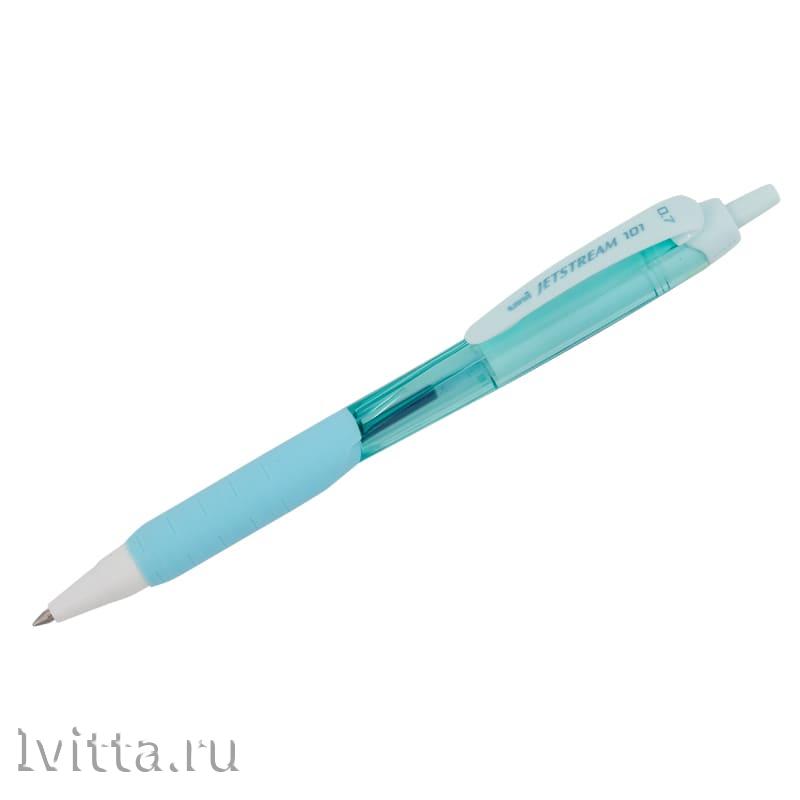 Ручка шариковая автоматическая Jetstream (синяя) 0,7мм Бирюзовый корпус