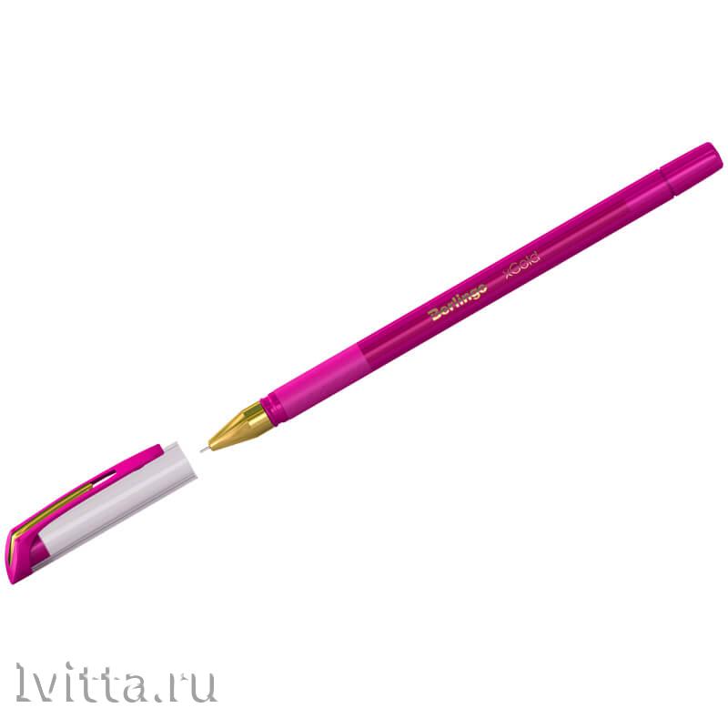 Ручка шариковая Berlingo xGold розовая 0,7мм
