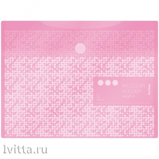 Папка-конверт на липучке Starlight S А4 (пастель, розовая)