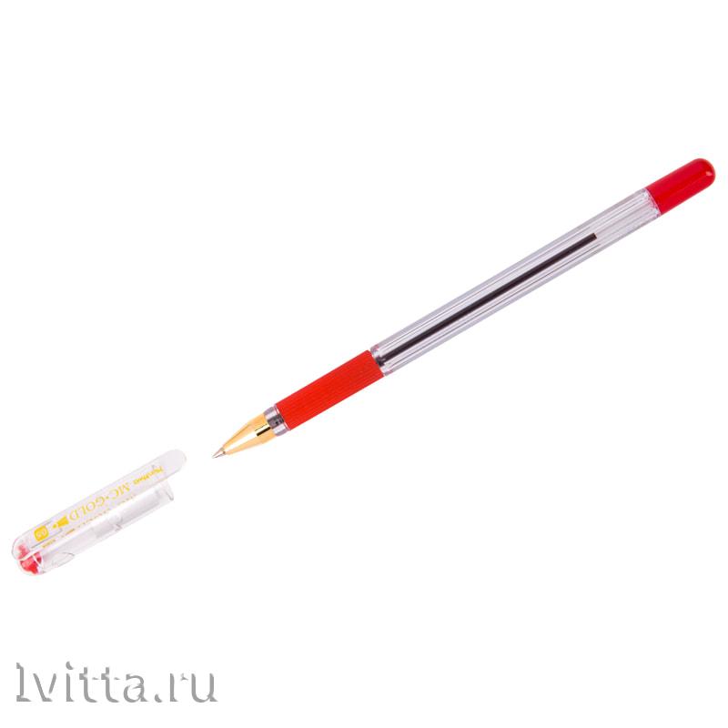 Ручка шариковая MunHwa MC Gold красная 0,5мм