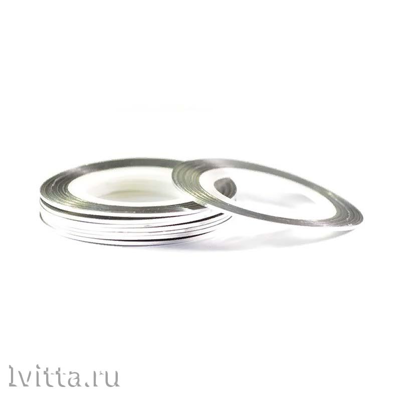 Нить на клеевой основе TNL для дизайна ногтей (серебро)