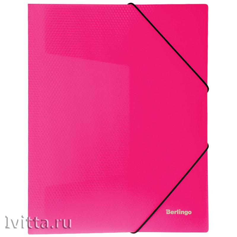 Папка на резинке Berlingo Neon А4, 500мкм, неоновая розовая