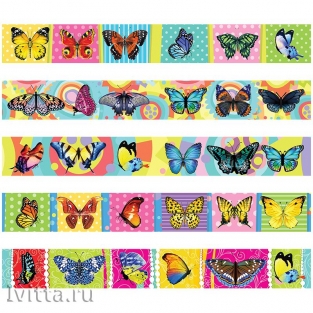 Закладки магнитные ArtSpace Бабочки набор 10шт., блестки